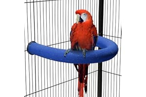 TeTupGa Soporte de perca para loros en forma de U, juguete para mascotas, plataforma para pájaros, arena para moler patas de arena, jaula de palo limpio, ejercicio, conure, periquito, cacatúa