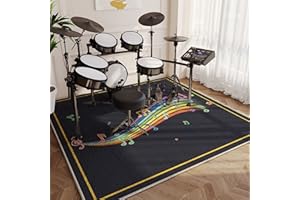 EYZO Alfombras Acusticas Alfombra Bateria Electronica Alfombra para Bateria Acustica Alfombras De Batería - 2022 Alfombra de Tambor de Lujo - 160 x 140 CM