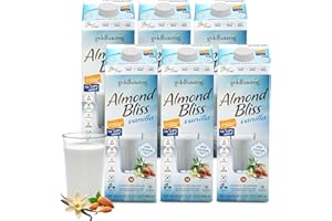 Goldbaums Unsweetened Vanilla Almond Bliss Milk 6-Pack 907g – Dairy-Free Plant-Based Almond Beverage – No Sugar Added – Rich & Creamy Texture – Vegan & Non-GMO – Gluten-Free – Shelf-Stable