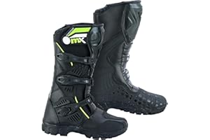 PROFIRST 100% Genuine Leather Waterproof Motorbike Boots Off Road Adventure Touring Motorcycle Shoes High Long Ankle Casual Racing Sports Touring Cruise