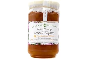 Thomas’ Raw Greek Wild Thyme Honey |Antibacterial |Pure Wilderness Honey |Unpasteurised |Single Origin |The Raw Honey Shop |(1kg)