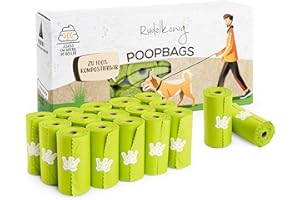 Woreczki na psie odchody Rudelkönig - 300 woreczków na psie odchody wykonanych z plastiku pochodzącego z recyklingu - odporne na rozdarcia woreczki na psie odchody - opakowanie uzupełniające