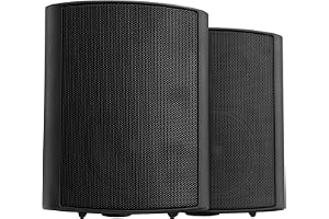 Pronomic USP-430 BK par svarta HiFi vägghögtalare 120 watt | Ett par HiFi 2-vägs vägghögtalare, perfekt för enkel fast installation på tak och väggar, Impedans: 8 ohm