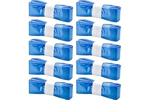 GLORHA Pack of 10 Cat Litter Refills Bag Cat Litter Disposal Bin Refills Refill Bags for All Nappy Bins Cat Litter Bins (Blue)