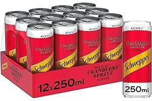 Schweppes Can Cranberry Pomegranate 250 ml (Pack of 12)
