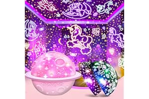 Wootoyz Night Light Kids, Baby Light Projector Unicorn Toys for 1-10 Year Olds Girls Star Projector Night Light Baby Girls Toys Age 1-10 Birthday Presents Gifts for Girls Age 1-10 Baby Sensory Lights