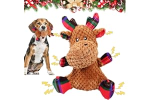 KOIROI Giocattolo per cani di Natale, giocattolo per cani che scricchiolano, giocattolo per cani di piccola taglia, giocattolo interattivo, giocattolo natalizio per cani