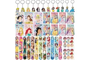 Amazluck Mitgebsel Kindergeburtstag, 66 Stück Partygeschenk-Packs mit verschiedenen Artikeln mit Mitgebsel Tüten Anime Sticker Schnapparmband Kinder Schlüsselanhänger für Kinder