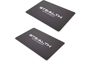 STEALTH WALLET Stealth Shield RFID Blocking Card - Maximum Strength RF/NFC Blocker Device (Black (2 Pack))