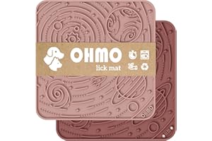 OHMO - Tappetino per Leccare Cielo Stellato per Cani e Gatti (confezione da 2,Grande) Facile da Pulire, Mangiatoia Lenta con Ventose, Cuscinetto per Leccare l'ansia e Ridurre la Noia