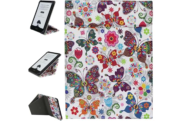 ZhaoCo Universellt Fodral för 7'' Kindle Colorsoft Signature Edition 2024 / Kindle Paperwhite 2024, 6.8" Kindle Paperwhite 2021 - Fjäril
