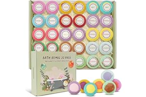 HUADUOO 30 Pcs Bath Bomb for Women Men, Natural Organic Small Bubble Bath Bombs with 15 Scents, Handmade Bath Ball with Rich Color Fizzies, Ideal Bath Bomb Gifts Set for Birthday Halloween Christmas Holiday