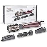 Babyliss As960E Spazzola Rotante Da 1000W Funzione Ionica Anti-Crespo, 4 Accessori Per Asciugare Modellare, 2 Temperature + T