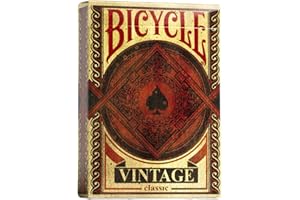 Bicycle - Jeu de 54 Cartes à Jouer - Collection Creatives - Vintage - Magie/Carte Magie, Rouge et Beige