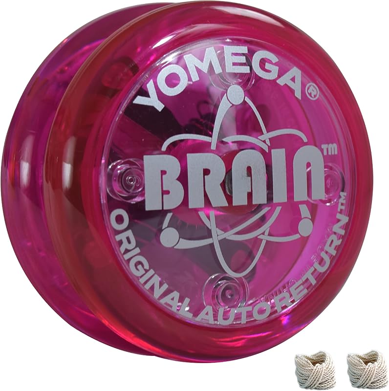 Yomega The Original Brain - Yoyó Profesional para niños y Principiantes, yoyó de Retorno automático Ideal para Trucos de Cuerda + 2 Cuerdas Extra (Pink)