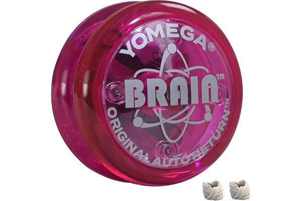 Yomega - Le Brain Original - Yoyo Professionnel pour Enfants et débutants, yoyo à retournement Automatique réactif, idéal pour Les Tours de Cordes + 2 Cordes supplémentaires (Pink)