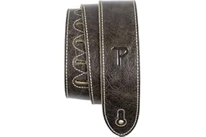 P PERRI'S LEATHERS LTD. Perri's Leathers EM2-6697-XL Italian Garment Leather Guitar Strap (High-End Deluxe Soft Leather) 2" Wide & XL- Suitable for Most Guitars, Vintage