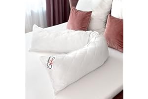 PHD Primera Almohada para Dormir de Lado 200 x 40 cm - de 100% Microfibra, Acolchada - Recomendada para alérgicos y Lavable a 60°C, Almohada de Embarazo y Lactancia, Oeko-Tex 100