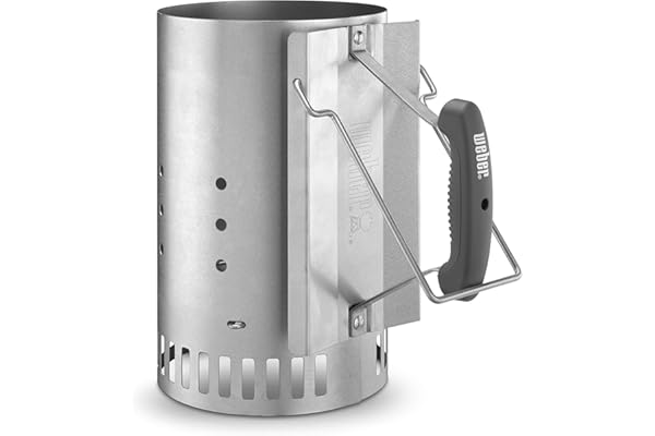 Weber Cheminée d'allumage, Rapidfire Starter - Grand (32cm de Hauteur), Allume-feu Compact avec Deux poignées, barbecues à Charbon Ø 47cm et +, Aide à l'allumage pour Charbon et briquettes - (7416)