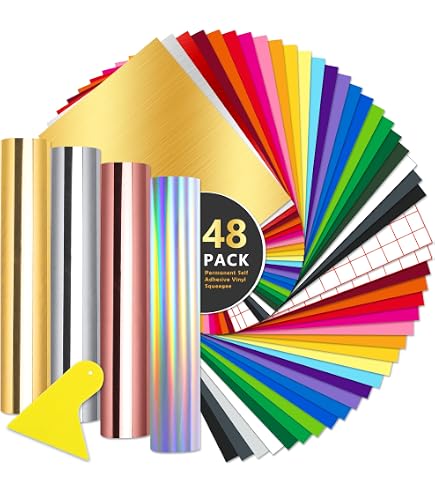 Pellicola Autoadesiva Olografica Per Plotter, Argento Metallizzato - Vinile Permanente 30,5x200 Cm Per Decorazioni Fai Da Te