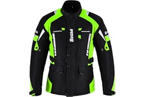 BÜCHII Buchii Motorcycle Jacket Motorbike Jacket Heavy Duty Cordura 600D Waterproof jacket Hi Vis Full Body Protective CE Armoured Winter Summer Biker Jacket motorbike jackets for men