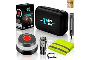 PRIME ESSENTIALS® Baliza V16 homologada dgt con geolocalizador I Luz de emergencia V16 Homologado DGT 3.0 con geolocalización I Exigible a partir de 2026 I Kit de Emergencia Completo Para coche y moto