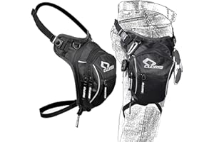 BANGDILS Bolso Pierna Moto riñonera Cintura Hombre Mujer Impermeable para Senderismo Bicicleta Moto Deporte,Carreras de Motos IR de Excursión