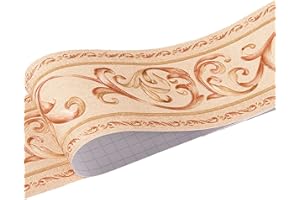 HBOS Carta da Parati Impermeabile Bordo Adesivo 3D Motivo Floreale Autoadesivo Rimovibile per Cucina Bagno Soggiorno Piastrelle Gelb