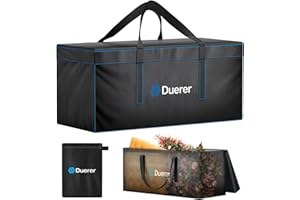 Duerer Garden Furniture Cushion Storage Bag 721L, Waterproof 420D Oxford Fabric, Heavy Duty Christmas Tree Storage Bag 175x75x55cm, Anti-UV Dustproof Extra Large Bags with Handles and Zipper