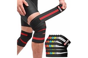 FITIZ Genouillères élastiques robustes pour s'accroupir, bandes de genou pour gymnastique, douleur, WOD, Cross Training, Powerlifting, Genouillère pour homme/femme