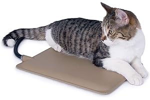 K&H PET PRODUCTS Extreme Weather Outdoor Kitty Pad, Heated, For Indoor and Outdoor Use Tan Petite 9 X 12 Inches 25W