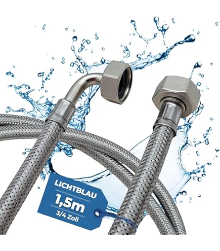 Tubo Flessibile Inox Femmina Femmina Inox 1/2" 150 Cm - Foto 6