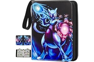 CIOVOU Sammelalbum für Karten, 50 Seiten 900 Karten Kapazität Sammelkarten Album. Sammelmappe Karten Ordner Heft, Tragbarer wasserdichter Kartenhalter Card Collection Sammelheft, Geschenk für Jungen Mädchen