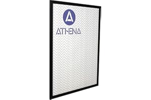 Athena Black Woodgrain Thin Premium Wood Picture Frame 24" x 18" - 24 x 18 Frame - Photo Frame - 24x18 Frame Black with Clear Styrene Sheet & Wall Mounted Hook – 18 x 24 Inches