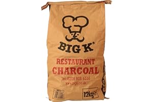 Big K Chilla-Grilla Restaurant Grade Charcoal, 12kg Bag Lumpwood Charcoal