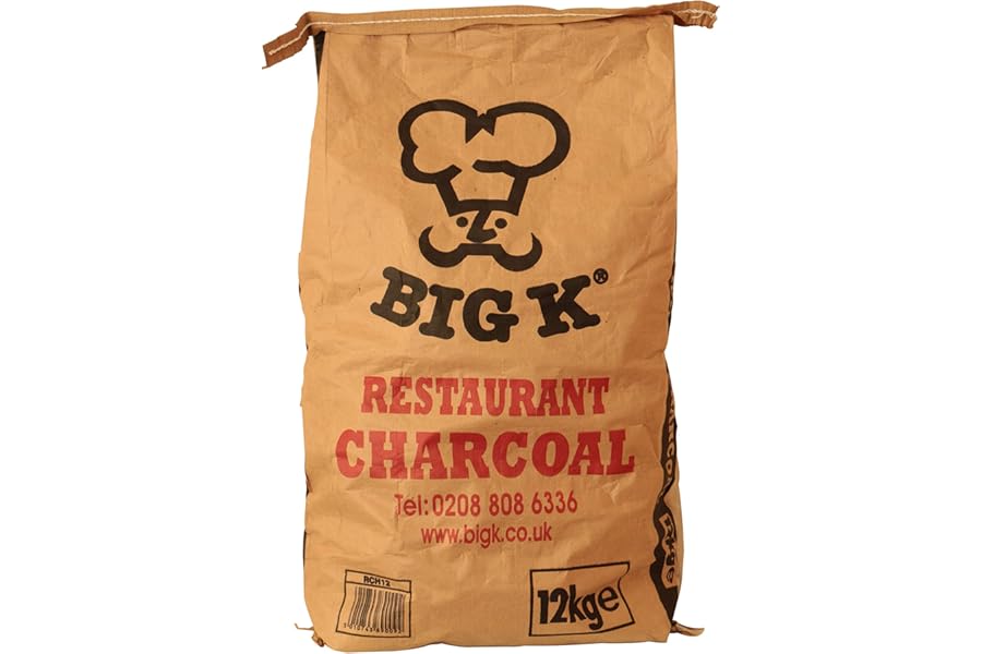 Big K Chilla-Grilla Restaurant Grade Charcoal, 12kg Bag Lumpwood Charcoal