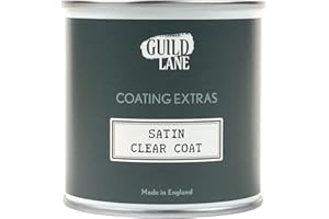 Guild Lane - Satin Clear Top Coat - Non-Yellowing Protective Acrylic Paint Sealer for Easy Application, Exceptional Coverage - Multi-Surface, Non-Toxic Clear Waterproofing Paint - 250ml