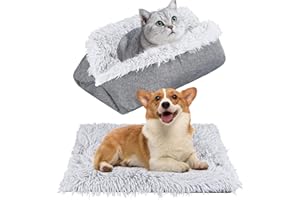 JABNOW Manta Térmica para Gatos y Perros Pequeños, Mascotas Alfombrilla Autocalentado Reducción de Ruido 60x50cm, Camas Cojín Calefactor I Sin Electricidad y Baterías I Lavable Colchoneta Cómoda y Mullida