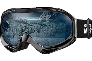 OutdoorMaster OTG Ski Goggles - Over Glasses Ski/Snowboard Goggles for Men, Women & Youth - 100% UV Protection