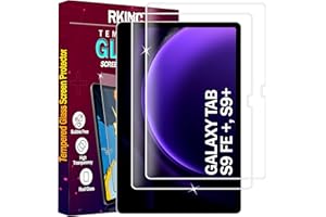 RKINC Verre trempé Lot de 2 pour Samsung Galaxy Tab S9 FE Plus/S8+/S7+ - Film protection écran, dureté 9H, 0,33 mm HD Glass