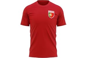 PURPLE PRINT HOUSE Portugal Football Shirt - Mens Portugal Retro Flag Badge T Shirt - Football European Country 2021 2020 Supporters 1914 Tee Him - Portuguese Tournament Footy Soccer Top