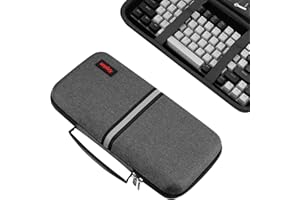 Kingshion Hard 75% Keyboard Case, Hard Travel Storage Case for 84 Key Portable Keyboard, Compatible with Keychron K2, Logitech POP - Dark Grey
