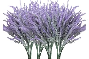 QINGYIWL 12 Stycken Artificiell Lavendel, 36 cm Falska Blommor för Dekorationer, Falsk Lavendel för Bröllopsbord, Trädgårdste