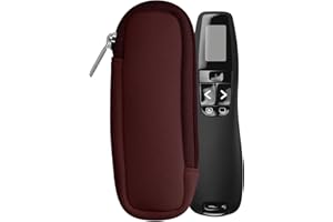 kwmobile Case for Universal Laser Pointer - Neoprene Case Laser Pointer in Blackberry - Laser Pointer Case with Zip - 14.5 x 5 cm Inner Dimensions