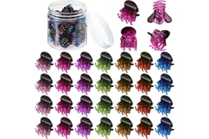 WILLBOND 100 Pezzi Mini Capelli Artiglio Pinze di Plastica Capelli Artiglio Spilla con Una Scatola Piccolo Capelli Artiglio Fermagli per Ragazze e Donne (Multicolore)