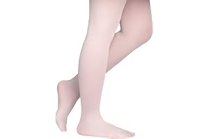 Dancina Girls' Ballet Dance School Tights - Footed Tights for Toddlers, Little & Big Girls