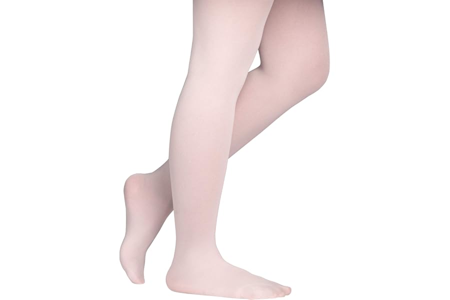Dancina Girls' Ballet Dance School Tights - Footed Tights for Toddlers, Little & Big Girls