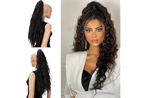 CAISHA 70 Extra Lungo Voluminoso Ondulato Coda Di Cavallo Parrucchino Fibre Sintetiche Resistenti Al Calore Con Clip A Farfalla Bruna H712