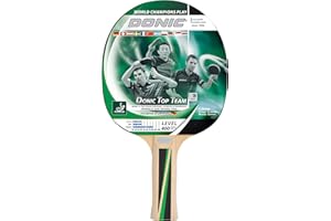 Donic-Schildkröt Top Team 400 | Raqueta de Tenis de Mesa | Mango Anatómico | Esponja 1,5 mm Jade | Almohadilla ITTF | Talla Única