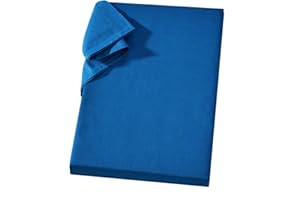 ‎CARPE SONNO Carpe Sonno Linon Bettlaken Laken ohne Gummizug 150x250 cm Royalblau - Komfortabler Überwurf Leintuch Haustuch 100% Baumwolle - Vielseitiges Tuch Tischdecke Sofaüberwurf & Sesselüberwurf Betttuch